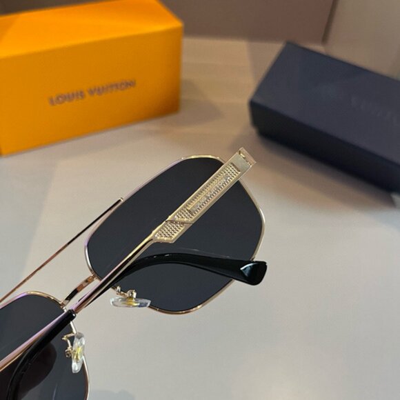 Louis Vuitton Black and Gold Sunglasses main image 4